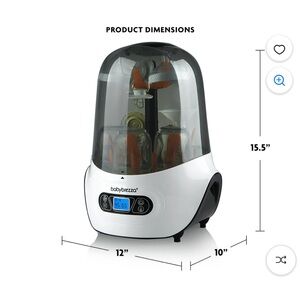 White and Black Baby Bottle Sterilizer